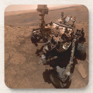 Selfie von Mars Curiosity - rote Marslandschaft Getränkeuntersetzer