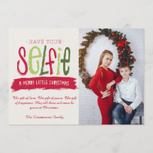 Selfie-Weihnachtsgrußkarte