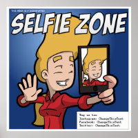 Selfie Zone Poster (anpassbar)