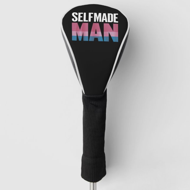 Selfmade Man Transgender Trans Pride Flag Transsex Golf Headcover (Vorderseite)