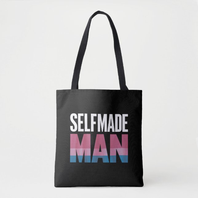 Selfmade Man Transgender Trans Pride Flag Transsex Tasche (Vorderseite)