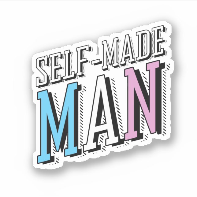 Selfmademan Aufkleber (Vorderseite)
