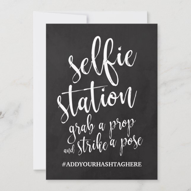 Selfstation Chalkboard Erschwingliches Zeichen (Vorderseite)