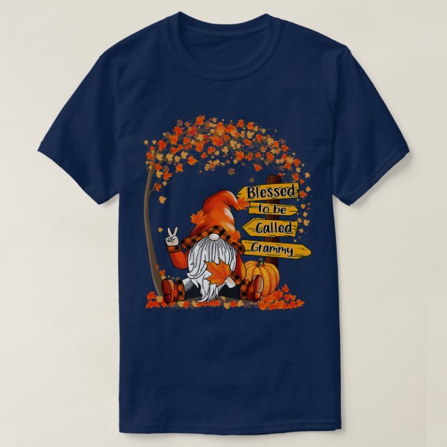 Selig, als Grammy Gnome Herbst genannt werden als T-Shirt (Design vorne)