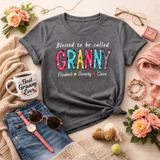 Selig, als Granny Personalisierte Großkinder genan Tri-Blend Shirt