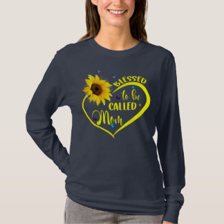 Selig, als Mama Sonnenblumen Liebhaber Oma genannt T-Shirt