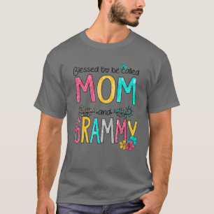 Selig, als Mama und Grammy Muttertag 2 bezeichnet T-Shirt