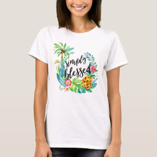 Selig Christliche Religiöse tropische Vegetation T-Shirt