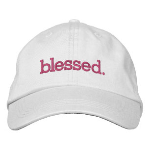 Selig Dankbarkeit Erntedank Pink Bestickte Baseballkappe