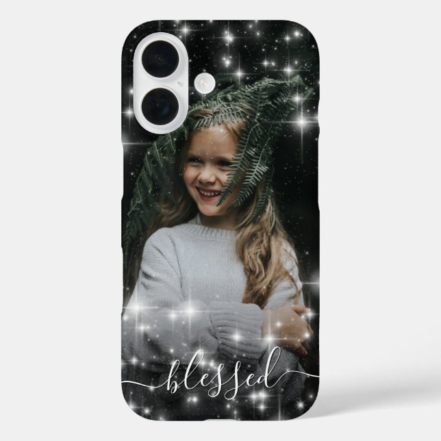 Selig Ihr Foto umgeben von Sparkassenstern iPhone 16 Hülle (Rückseite)