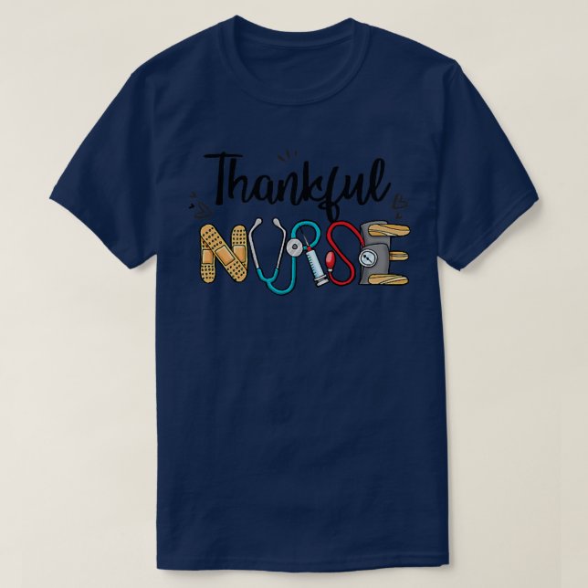 Selig Nurse Pocket Nurse Herbst Thanksgivin T-Shirt (Design vorne)