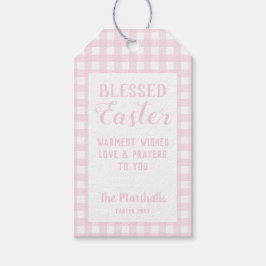 Selig Oaster Baby Pink Gingham Principal Custom Geschenkanhänger