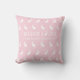 Selig Ostern. Girly Pink Farmhouse. Ostergeschenk Kissen