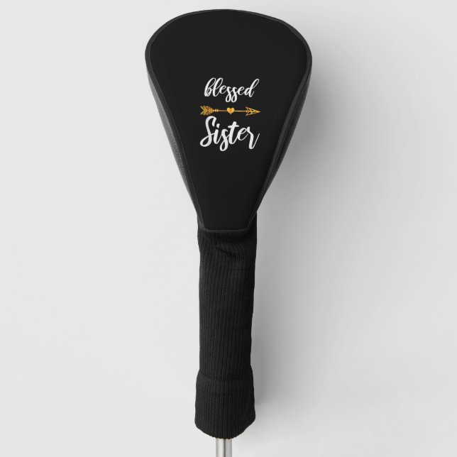 Selig Schwester Shirt Girls Frauenfamilie Thanksgi Golf Headcover (Vorderseite)