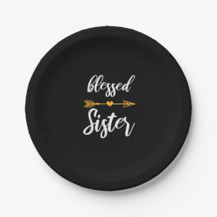 Selig Schwester Shirt Girls Frauenfamilie Thanksgi Pappteller