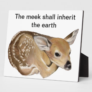 Selig sind die Meek Fawn Fotoplatte