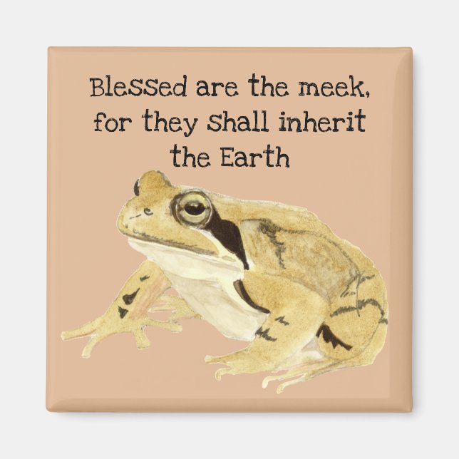 Selig sind die Meek Frosch Magnet (Vorne)