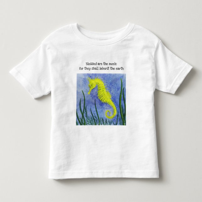 Selig sind die Meek Seepferd Kleinkind T - Shirt (Vorderseite)