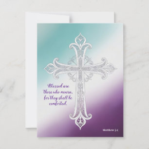 "Selig sind die Trauernden" Matthäus 5:4 Postkarte