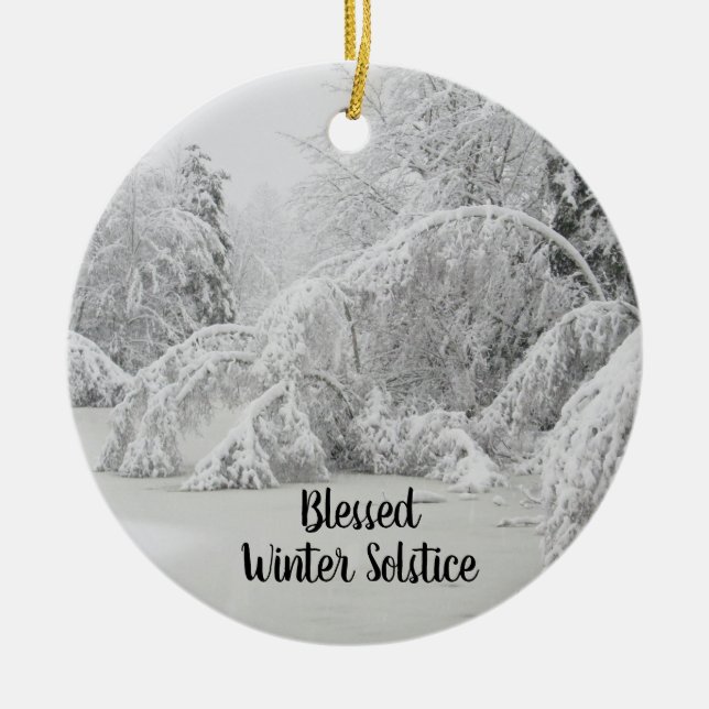 Selig Winter Solstice Keramik Ornament (Vorne)