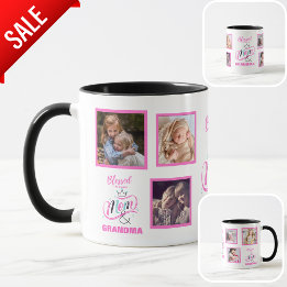 Selig zu werden Oma Foto Großkinder Geschenke Tasse