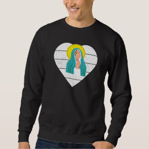 Selige Jungfrau Maria Heiliger Rosenkranz Fromme K Sweatshirt