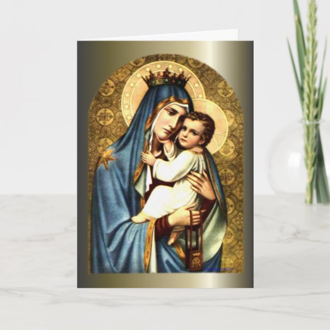 Selige Jungfrau Maria und Säugling Kind Jesus Karte (Vorderseite)