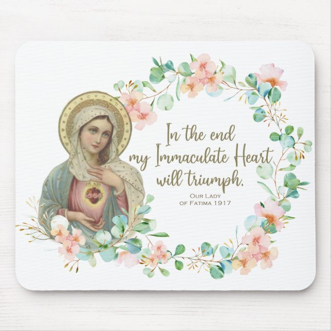 Selige Jungfrau Mary Fatima Religious katholische Mousepad (Vorne)