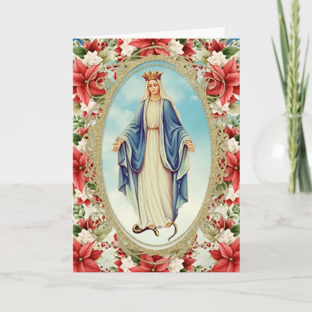 Selige Jungfrau Mary Katholische Weihnachten Relig (Vorderseite)