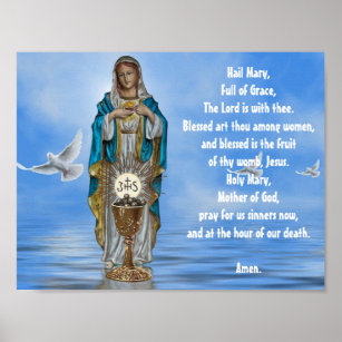 Selige Jungfrau Mary Madonna Heiliger Geist Chalic Poster