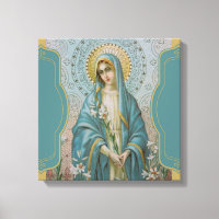 Selige Jungfrau Mary mit Lilies