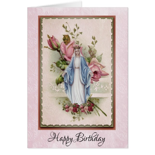Selige Jungfrau Mary Pink Roses katholische (Vorne)