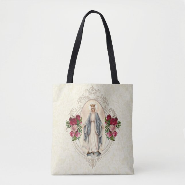 Selige Jungfrau Mary Rose Religiöse katholische Tasche (Vorderseite)