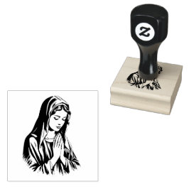 Selige Jungfrau Mutter Maria Katholische Religiöse Gummistempel