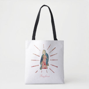 Selige Mutter Jungfrau Mary beten Hübsch Christlic Tasche