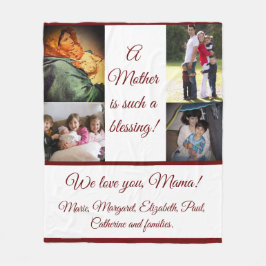 Selige Mutter mit Fotos Fleece Blanket
