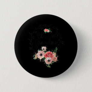Selige Oma für Blume-Dekoration Button