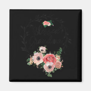 Selige Oma für Blume-Dekoration Magnet