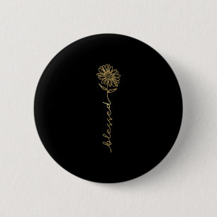 Selige Sonnenblume Jesus Christus Christlicher Gla Button