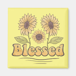 Selige Sonnenblumen Magnet