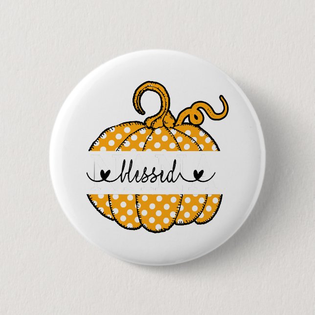 Seligen Nana Pumpkin Art Erntedank Halloween Button (Vorderseite)