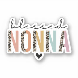 Seligen Nonna Leopard Print Nonna Geschenk Großmut Aufkleber