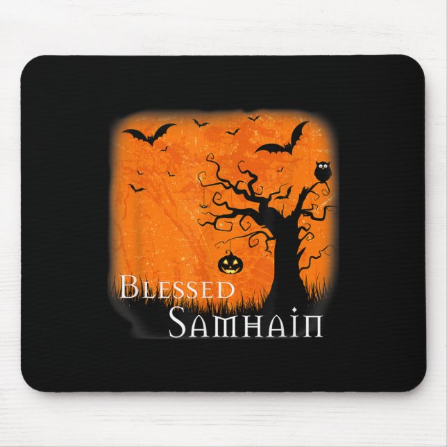 Seligen Samhain Wiccan Celtic Pagan Halloween Witc Mousepad (Vorne)