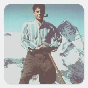 Seligster Pier Giorgio Frassati Quadratischer Aufkleber