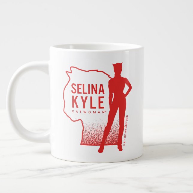 Selina Kyle Catwoman Kontur Logo Jumbo-Tasse (Links)