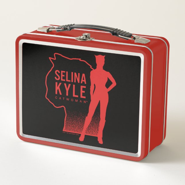 Selina Kyle Catwoman Kontur Logo Metall Brotdose (Vorderseite)