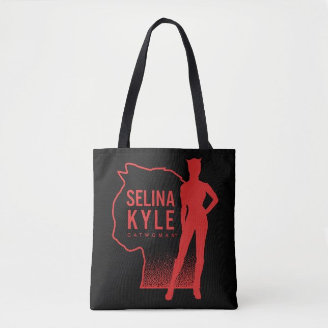 Selina Kyle Catwoman Kontur Logo Tasche (Vorderseite)