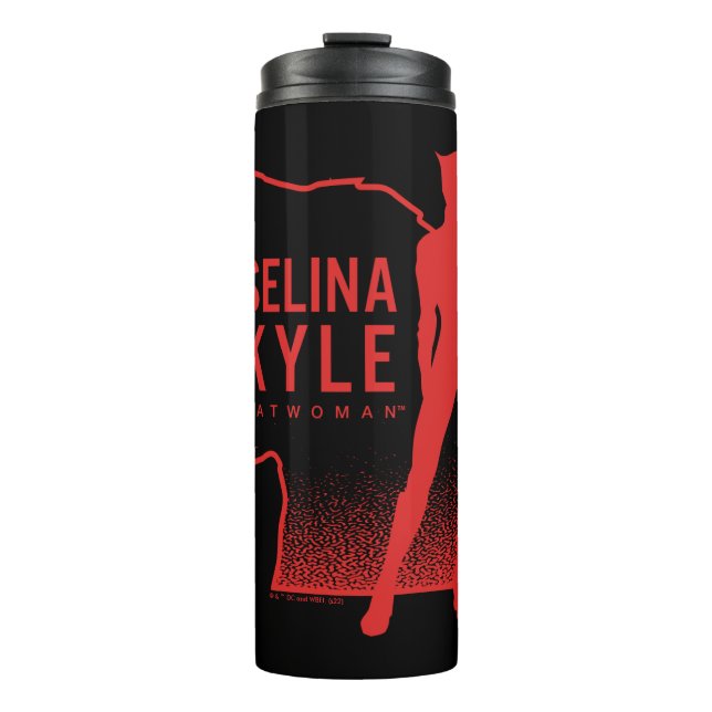 Selina Kyle Catwoman Kontur Logo Thermosbecher (Vorderseite)
