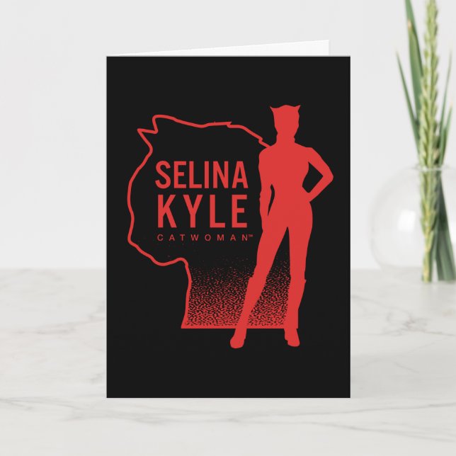 Selina Kyle Catwoman Outline Logo Karte (Vorderseite)