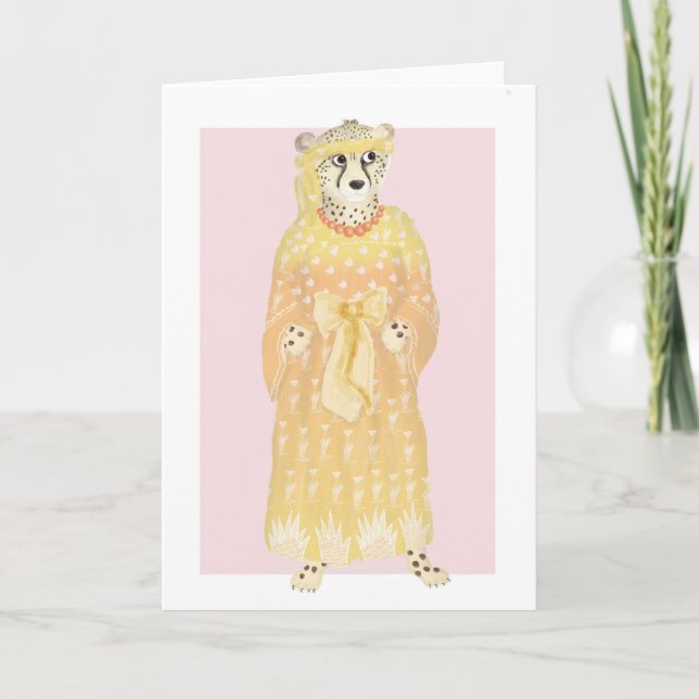 Seline élégante carte guépard (Devant)